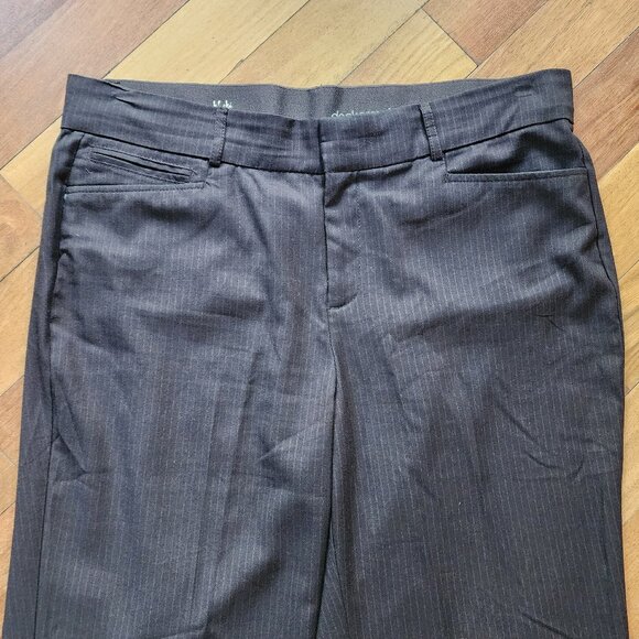 Dockers Brown Pin Stripe Straight Leg Trousers Size 14S - Picture 6 of 15